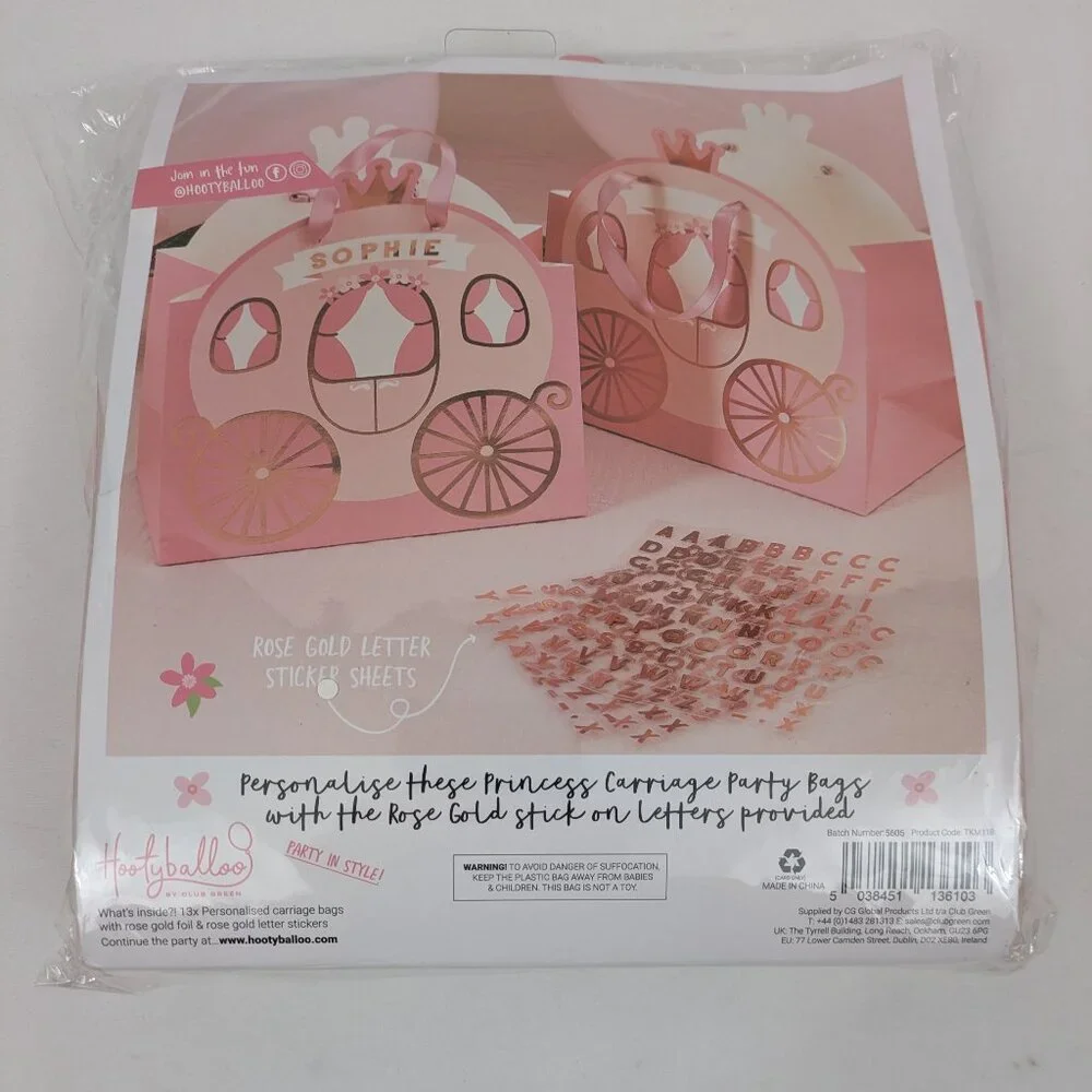 Princess Carriage Party Bags